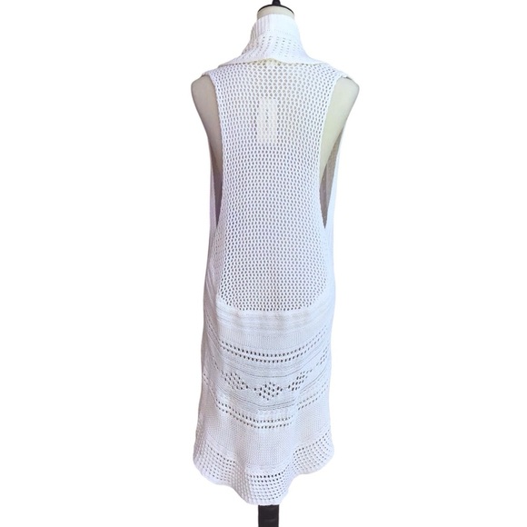 John Paul Richard Ivory Crochet Duster NEW - Picture 3 of 7